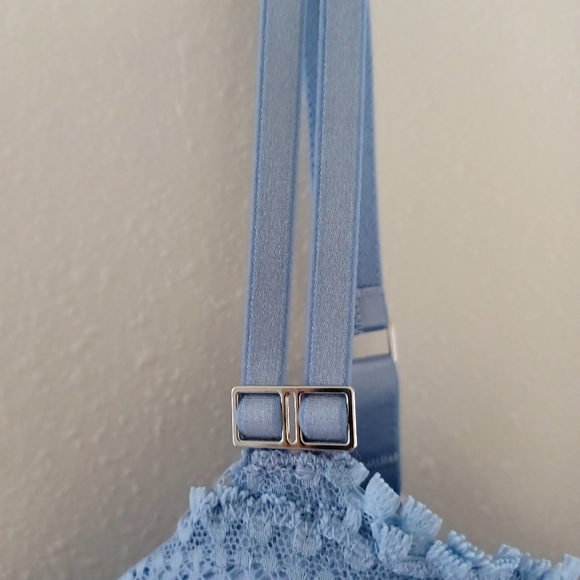NWT Aerie Sky Blue Lace Balcinette Bra, Size 40DD - Picture 9 of 16